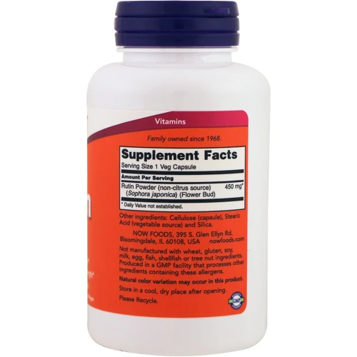 NOW Foods RUTIN 450 MG 100 VCAPS Рутин: Тип рутин
