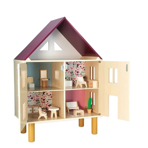 Триповерховий дерев'яний ляльковий будиночок Janod (J06617): Виробник Janod