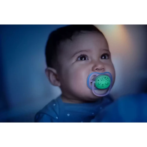 Пустышка для мальчиков Philips AVENT Ultra Air Ночная 0-6 мес 2 шт (SCF376/11): Форма соски анатомическая