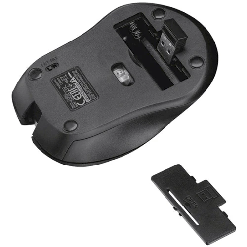 Мышь Trust Mydo Silent wireless mouse black (21869): Эргономика симметричная для левшей