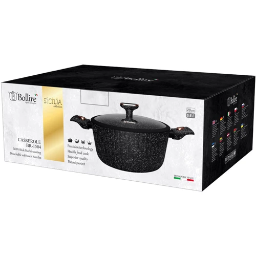 Кастрюля Bollire Sicilia 28 см 6 л (BR-1504): Объем, л 6