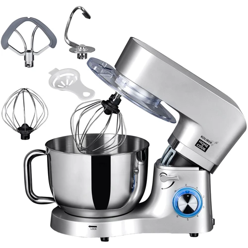 Миксер Koliber Robomax KH-SM1460SV6-S: Насадки Для смешивания, Для замеса теста, Венчик