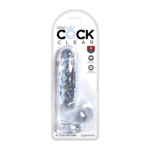 Фаллоимитатор Pipedream King Cock Realistic Dildo With Balls - Clear 6 (прозрачный)