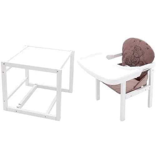 Стульчик-трансформер Babyroom Винни-240 белый пластиковая столешница мишка с сердцем (680578): Тип трансформер