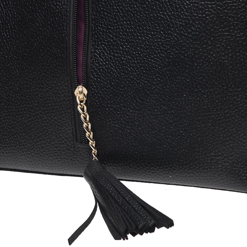 Женская сумка тоут Ricco Grande черная (1L953-black): Фактура Зернистая, Матовая