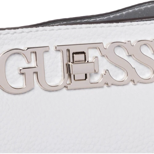 Женская сумка тоут Guess Uptown Chic белая (HWVG7301050-WHI): Фактура Матовая, Зернистая