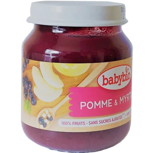 Пюре BabyBio органическое из яблока и черники 130 г (3288131500744): Вид Фруктово-ягодное