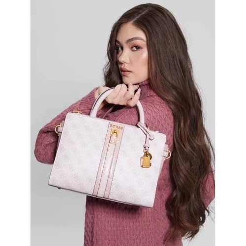 Женская сумка тоут GUESS GINEVRA LOGO ELITE SCITY STCHL бежево-розовая (HWSB8675060-BHG): Пол Женский