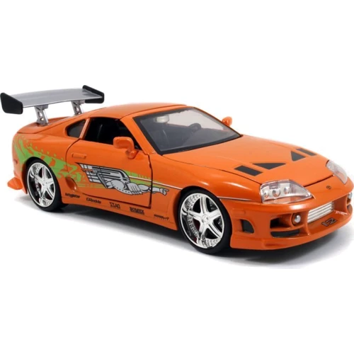 Машина металева Jada Форсаж Toyota Supra 1995 з фігурою Брайана Помаранчева 1:24 (253205001): Вид Гоночные автомобили
