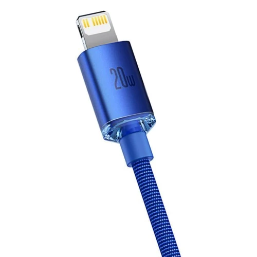 Кабель Baseus Cable USB-C to Lightning Crystal Shine 20W 1.2m Blue (CAJY000203) фото 4