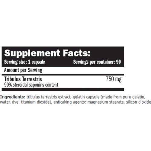 Бустер тестостерону Amix TribuLyn 90% 750 mg 90 capsules/30 servings/Unflavored: Форма випуску капсульованих