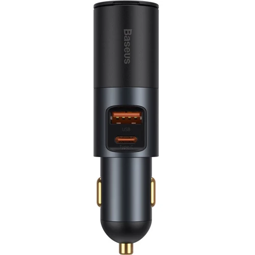 Зарядное устройство Baseus Car Charger USB+USB-C Together Cigarette 120W Gray (CCBT-C0G): Сила тока 2.4А и более