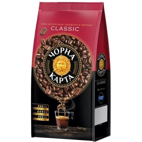 Кофе Чорна Карта Classic в зернах 1 кг (8720254065458)