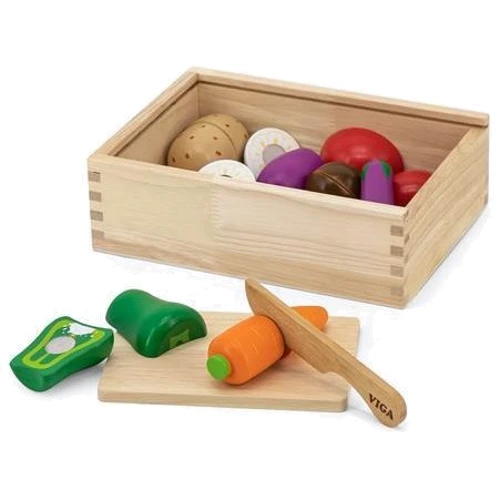Набір продуктів Viga Toys нарізані овочі з дерева (44540) фото 4