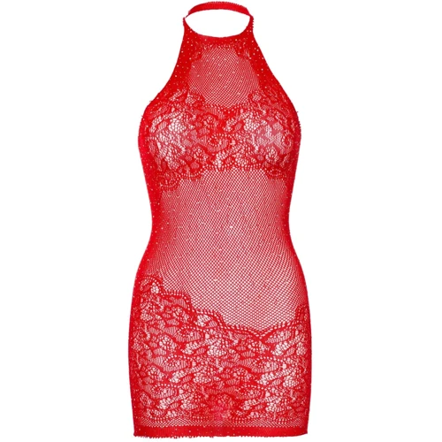 Мини-платье со стразами Leg Avenue OS Red