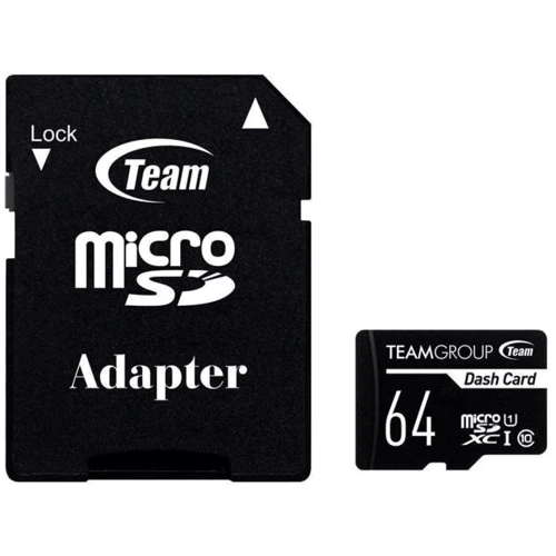 Карта памяти Team 64GB microSDXC Class 10 UHS-I U1 High + adapter (TDUSDX64GUHS03): Класс карты U1, Class 10, UHS-I