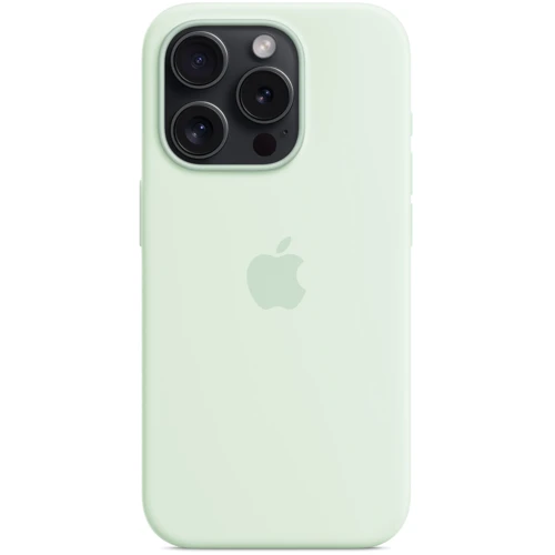 Чехол для iPhone Apple Silicone Case with MagSafe Soft Mint (MWNL3) for iPhone 15 Pro: Тип чехла накладка на заднюю часть