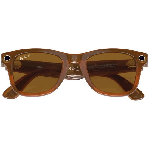 Смарт-окуляри Ray-Ban Meta Wayfarer Shiny Caramel Frame - Brown Lenses size L (RW4006 670683 53-22) фото 4