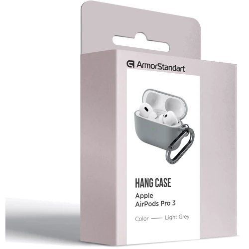 Чехол ArmorStandart Hang Case Light Grey for Apple AirPods Pro 3 (ARM88275)