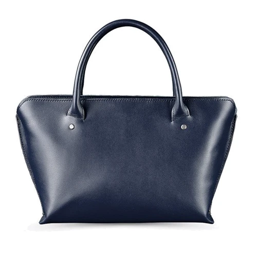 Женская сумка тоут Midi BlankNote темно-синяя (BN-BAG-24-navy-blue): Материал Натуральная кожа