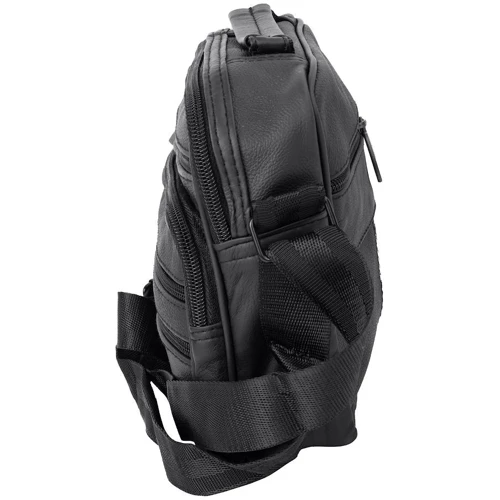 Мужская сумка через плечо Valiria Fashion черная (3DETAW8098-2): Фактура Матовая, Зернистая
