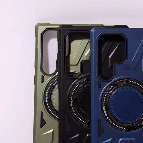 Чехол для телефонов WAVE Iron Grip with Magnetic Ring Blue for Samsung S928 Galaxy S24 Ultra: Тип накладка на заднюю часть