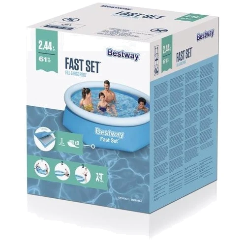 Бассейн Bestway семейный надувной 2.44 м x 61 см круглый (57448) фото 2