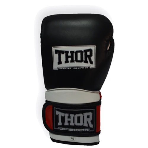 Перчатки боксерские THOR PRO KING 14oz /Кожа /черно-красно-белые фото 1