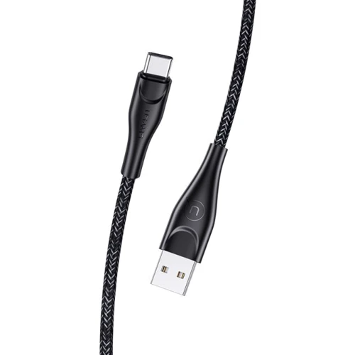 Кабель Usams USB Cable to USB-C Braided Data and Charging 2m Black (US-SJ395)
