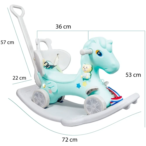 Лошадка качалка – каталка XOKO Play Pen RHO3 5 в 1 Blue (RHO3)