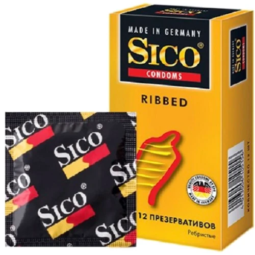 Презервативы латексные SICO Ribbed ребристые №12: Тип Для максимальной защиты