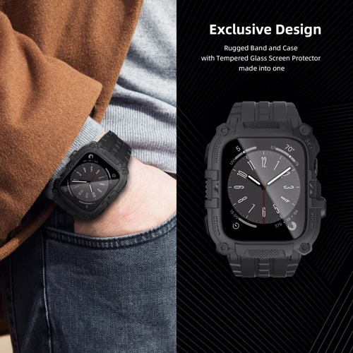 Аксессуар для Watch TPU Strap with Case Black (FLS181119) for Apple Watch 44/45/49mm Ultra фото 9