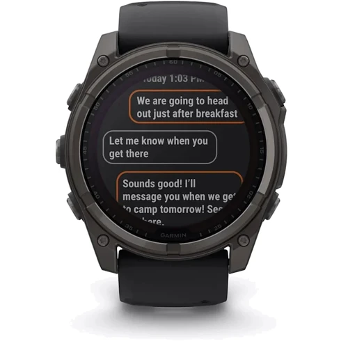 Смарт-часы Garmin Fenix 8 Solar 51mm Sapphire Carbon Grey DLC Titanium with Black/Pebble Grey Silicone Band (010-02907-11) фото 9