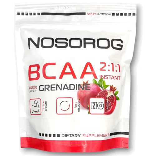 Амінокислота для спорту Nosorog Nutrition BCAA 2:1:1 400 g / 72 servings / Grenadine