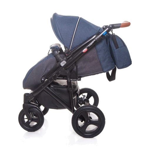 Универсальная коляска 2-в-1 Broco Capri textile blue: Возможность установки люльки есть
