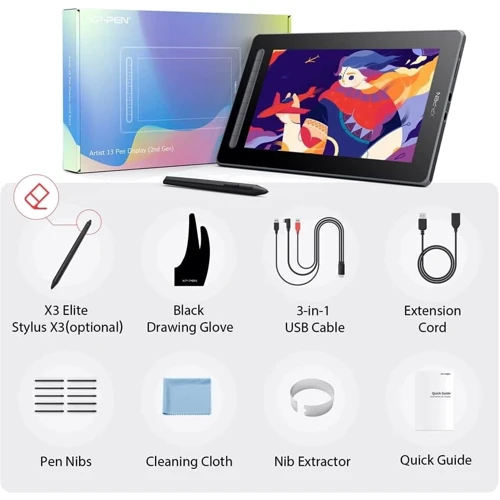 Графічний планшет XP-Pen Artist 13 (2nd Gen) Black: Тип пера беспроводной