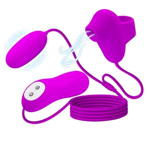 Симулятор LYBAILE Pretty Love Suction & Vibro Bullets Purple