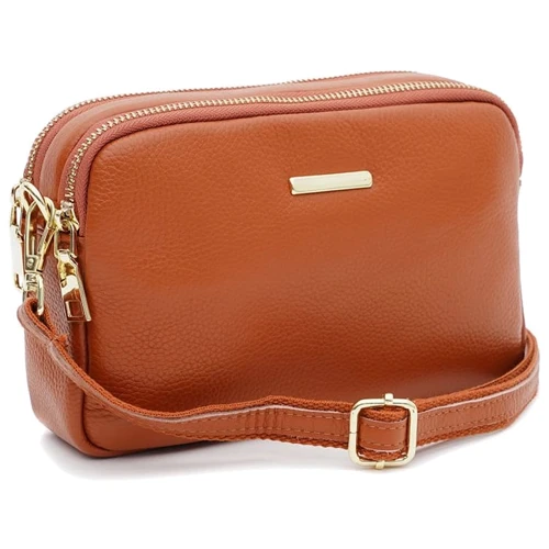Женская сумка через плечо Borsa Leather коричневая (K11906br-brown)