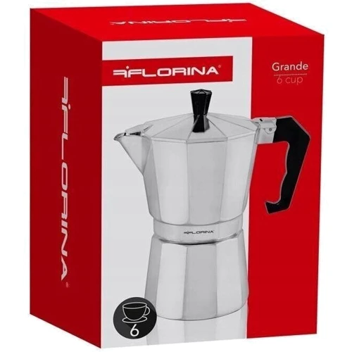Кофеварка гейзерная Alum Grande KP1 для эспрессо на 6 чашек (1K5892): Цвет нержавеющая сталь