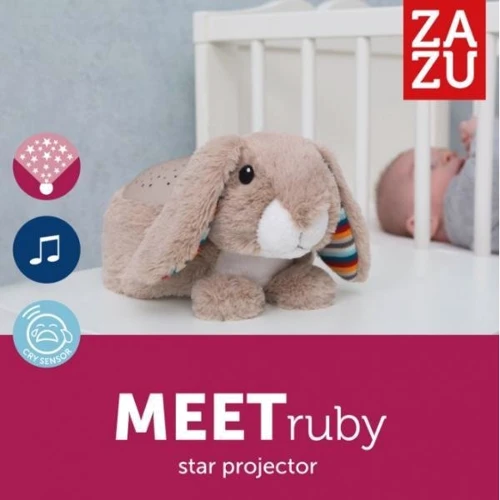 Ночник-проектор Zazu Ruby Кролик (ZA-RUBY-01): Особливості Звуки природы, Белый шум, с проекцией, Регулируемая громкость, Автоотключение