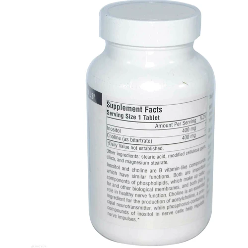 Source Naturals Inositol&Choline, 800 mg, 100 Tab: Тип Витамин B