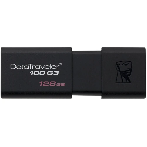 USB-флешка Kingston 128GB DataTraveler 100 G3 USB 3.0 Black (DT100G3/128GB): Стандарт USB USB 3.0