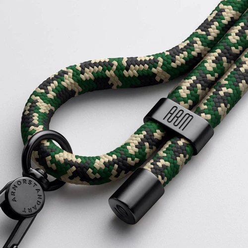Ремешок для смартфона ArmorStandart Rope Black Military with Clear holder (ARM76092): Цвет зеленый