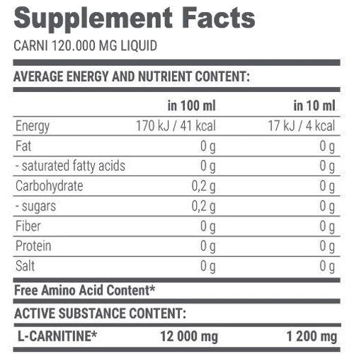 Жиросжигатель Extrifit Carni Liquid 120000 1000 ml /100 servings/ Cherry: Пол Унисекс