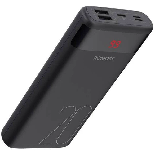 Внешний аккумулятор Romoss Power Bank 20000mAh Ares20PF Black (PAS20-272-2133H): Емкость батареи, мАч 20000