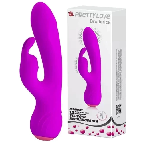 Вибромассажер с клиторальным стимулятором PrettyLove Broderick, BI-014644