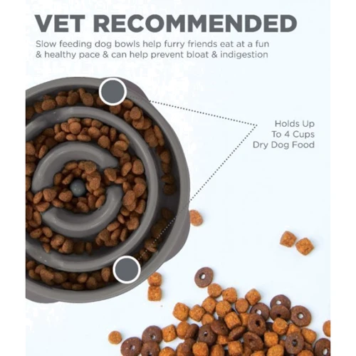 Миска-лабиринт для собак Outward Hound Fun Feeder Drop средняя серая (oh69891): Тип Миски