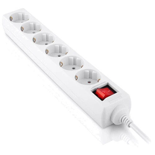 Сетевой фильтр REAL-EL RS-6 Protect M 5m, white (EL122300035): Тип розеток Евророзетки