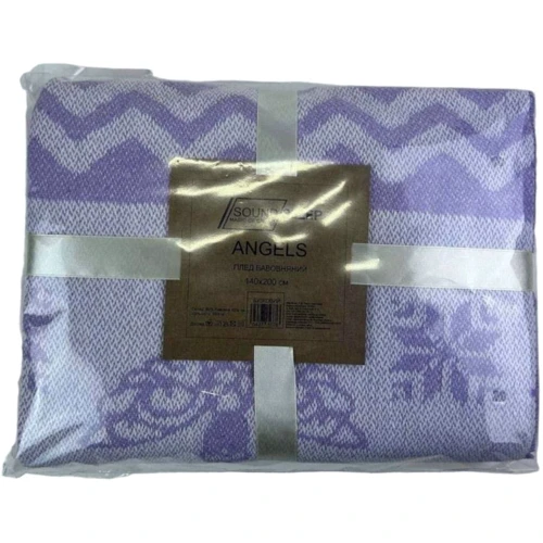 Плед SoundSleep Angels жаккард двосторонній бузковий 140х200 см (94271676)