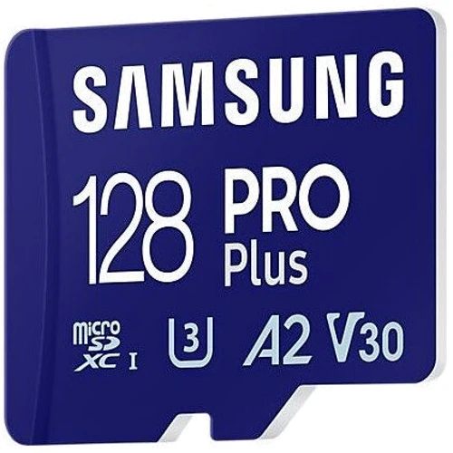 Карта памяти Samsung 128GB microSDXC Class 10 UHS-I U3 V30 A2 Pro Plus + adapter (MB-MD128SA/EU): Тип карты MicroSDXC